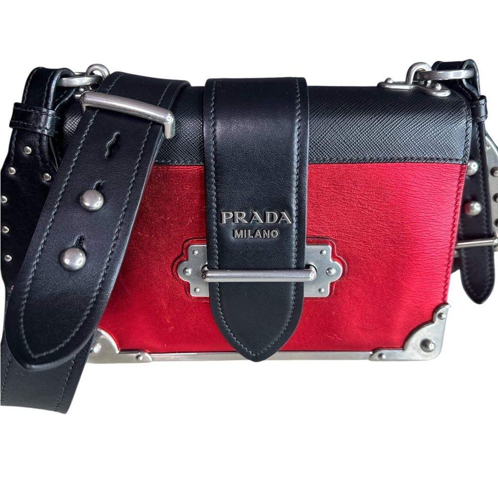 Prada Red and Black Crossbody Bag